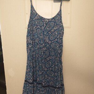 Aqua and Royal Paisley Summer Tank Dress by Old Navy size Medium
